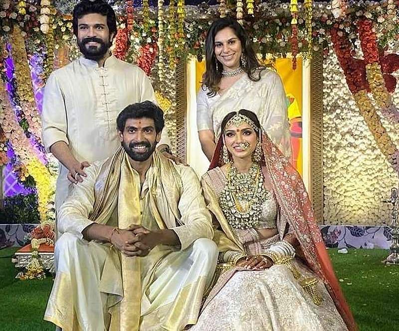 'ಬಾಹುಬಲಿ' ಚಿತ್ರದಲ್ಲಿನ ಪಾತ್ರದಿಂದ ಖ್ಯಾತಿಯಾಗಿರುವ ರಾಣಾ ದಗ್ಗುಬಾಟಿ, ಮಿಹೀಕಾ ಅವರಿಗೆ ಶನಿವಾರ ಸಂಜೆ ಮಾಂಗಲ್ಯ ಧಾರಣೆ ಮಾಡಿದ್ದಾರೆ.