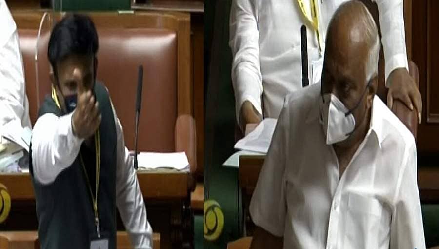 ‘ಹಲ್ಕಾ’ಮಾತಿನಿಂದ  ಕಾಂಗ್ರೆಸ್ -ಬಿಜೆಪಿ ಶಾಸಕರ ನಡುವೆ ಜಟಾಪಟಿ 