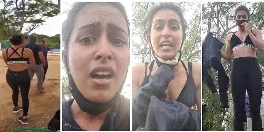 ಸ್ಫೋರ್ಟ್ಸ್ ಬ್ರಾ ಧರಿಸಿ ಪಾರ್ಕ್ ನಲ್ಲಿ ದೈಹಿಕ ಕಸರತ್ತು ಆರೋಪ; 'ಕಿರಿಕ್' ನಟಿ ಸಂಯುಕ್ತ ಹೆಗ್ಡೆ ಮೇಲೆ ಹಲ್ಲೆಗೆ ಯತ್ನ