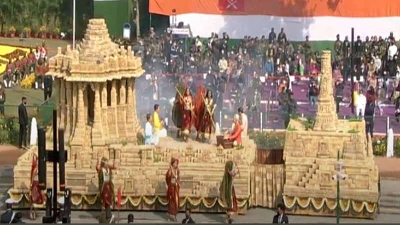 ಗಣರಾಜ್ಯೋತ್ಸವದಲ್ಲಿ ಗುಜರಾತ್ ನ ಸನ್ ಟೆಂಪಲ್ ನ ಸ್ತಬ್ಧಚಿತ್ರ