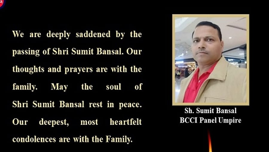 ಬಿಸಿಸಿಐ ಪ್ಯಾನಲ್ ಅಂಪೈರ್ ಸುಮಿತ್ ಬನ್ಸಾಲ್ ಹೃದಯಾಘಾತದಿಂದ ನಿಧನ
