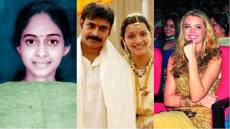 ಪವನ್ ಕಲ್ಯಾಣ್- ನಂದಿನಿ ಮತ್ತು ರೇನು ದೇಸಾಯಿಯವರನ್ನು ವಿವಾಹವಾಗಿ ಇಬ್ಬರಿಗೂ ವಿಚ್ಛೇದನ ನೀಡಿದ್ದಾರೆ. ೨೦೧೩ರಲ್ಲಿ ಆನ್ನಾ ಲೆಜ್ನೆವಾ ಎಂಬ ವಿದೇಶಿ ಮಹಿಳೆಯನ್ನು ೨೦೧೩ರಲ್ಲಿ ಪವನ್ ವಿವಾಹವಾಗಿದ್ದಾರೆ.
