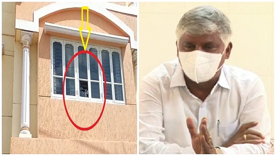 ಶಾಸಕರ ಮನೆ ಮೇಲೆ ಕಲ್ಲು ಎಸೆದ ಕಿಡಿಗೇಡಿಗಳು; ಸಿಸಿಟಿವಿಯಲ್ಲಿ ದೃಶ್ಯ ಸೆರೆ: ಇದು ರಾಜಕೀಯ ಪ್ರೇರಿತವಲ್ಲವೆಂದ ಪುಟ್ಟರಾಜು!