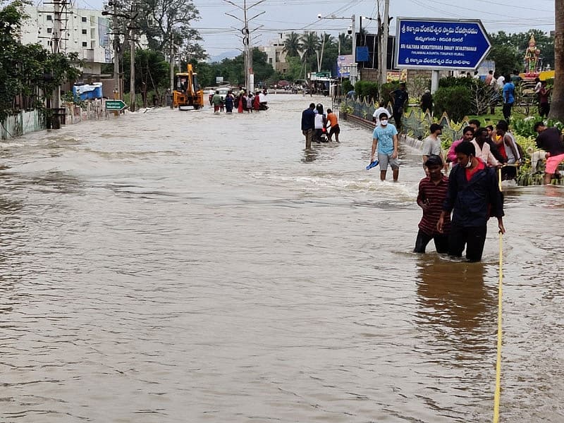 ತಿರುಪತಿ ನಗರದಲ್ಲಿ ಪ್ರವಾಹ