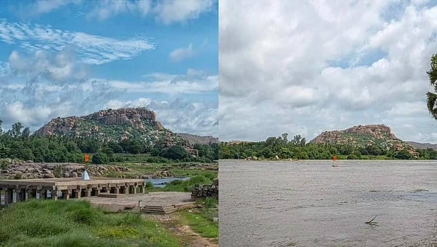 ಭಾರೀ ಮಳೆ: ಸತತ 11ನೇ ಬಾರಿ ಹಂಪಿ ಸ್ಮಾರಕ ನೀರಿನಲ್ಲಿ ಮುಳುಗಡೆ, ಪ್ರವಾಸಿಗರಿಗೆ ನಿರಾಶೆ