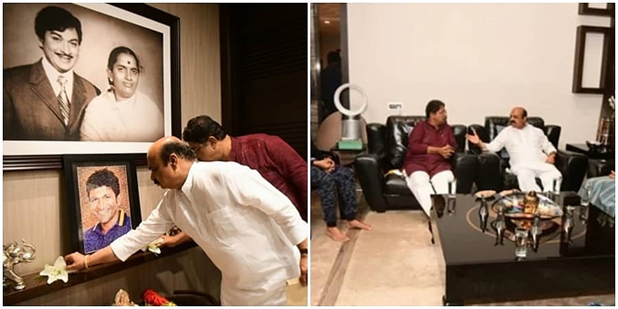 ಪುನೀತ್ ನಿವಾಸಕ್ಕೆ ಭೇಟಿ ನೀಡಿ, ಕುಟುಂಬಸ್ಥರಿಗೆ ಧೈರ್ಯ ತುಂಬಿದ ಸಿಎಂ ಬೊಮ್ಮಾಯಿ