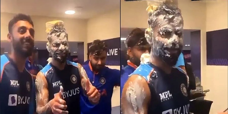 ಟಿ-20 ವಿಶ್ವಕಪ್: ವಿರಾಟ್ ಕೊಹ್ಲಿ ಮೇಲೆ "ಕೇಕ್" ಅಟ್ಯಾಕ್, ವಿಡಿಯೋ ವೈರಲ್!