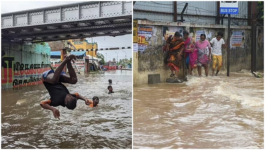 ಚೆನ್ನೈನಲ್ಲಿ ದಾಖಲೆಯ ಮಳೆ, ಜನಜೀವನ ಅಸ್ತವ್ಯಸ್ತ, ಪ್ರವಾಹದ ಎಚ್ಚರಿಕೆ