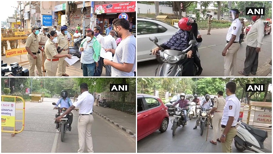 ಕೊರೋನಾ ಲಾಕ್ ಡೌನ್ ಮೊದಲ ದಿನ ಪೊಲೀಸರ ಲಾಠಿ ರುಚಿ, ಪ್ರತಿಜ್ಞಾ ವಿಧಿ ಸ್ವೀಕಾರ, ಬಸ್ಕಿ ಹೊಡೆಸುವ ಸಜೆ; ಸಿಎಂ ಮನವಿ