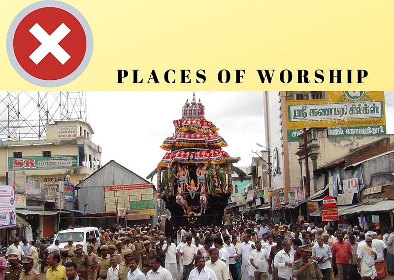 ಧಾರ್ಮಿಕ ಕ್ಷೇತ್ರಗಳು, ಜಾತ್ರೆಗಳು ಸ್ಧಗಿತ