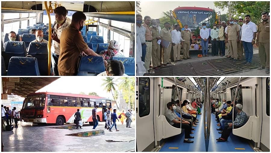 ಕರ್ನಾಟಕ ಅನ್ ಲಾಕ್ 2.0: ಕೆಎಸ್ ಆರ್ ಟಿಸಿ, ಬಿಎಂಟಿಸಿ, ಮೆಟ್ರೊ ಸಂಚಾರ ಆರಂಭ; ಹೋಟೆಲ್, ಜಿಮ್ ಗಳು ಓಪನ್!