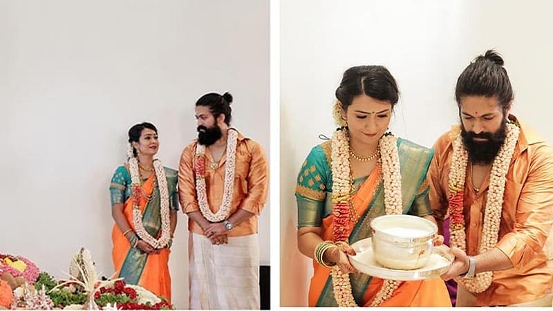 ಸರಳವಾಗಿ ಮನೆಯರು, ಆಪ್ತರ ಸಮ್ಮುಖದಲ್ಲಿ ಪೂಜೆ, ಮಂಗಳ ಕಾರ್ಯ ನೆರವೇರಿದೆ.