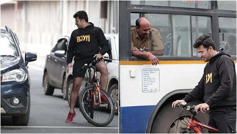 'ಮಾಸ್ಕ್ ಯಾಕೆ ಹಾಕಿಲ್ಲ': ಮಾಸ್ಕ್ ಹಾಕದೆ ಸೈಕಲ್ ನಲ್ಲಿ ಸುತ್ತುತ್ತಿದ್ದ ಸಂಸದ ತೇಜಸ್ವಿ ಸೂರ್ಯರನ್ನು ಪ್ರಶ್ನಿಸಿದ ಜನರು