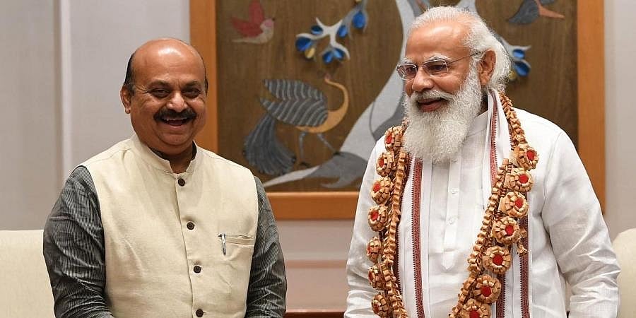 ಪ್ರಧಾನಿ ಮೋದಿ ಭೇಟಿ ಮಾಡಿದ ನೂತನ ಸಿಎಂ ಬೊಮ್ಮಾಯಿ; ಏಮ್ಸ್ ಮಂಜೂರು ಮಾಡಲು ಮನವಿ