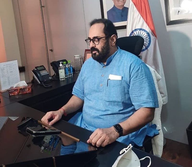 ಕೌಶಲ್ಯಾಭಿವೃದ್ಧಿ, ವಿದ್ಯುನ್ಮಾನ ಮತ್ತು ತಂತ್ರಜ್ಞಾನ ರಾಜ್ಯ ಸಚಿವ ರಾಜೀವ್ ಚಂದ್ರಶೇಖರ್