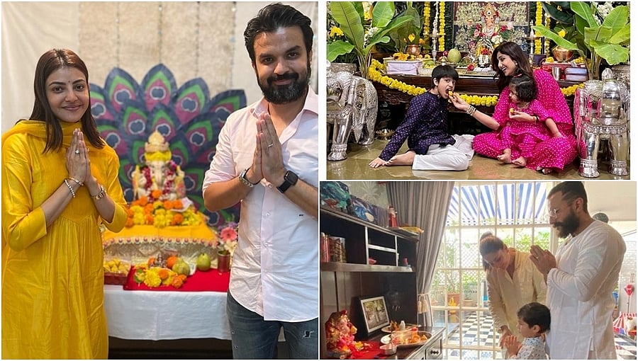 ಬಾಲಿವುಡ್ ಸೆಲಿಬ್ರಿಟಿಗಳ ಮನೆಯಲ್ಲಿ ಸಂಭ್ರಮದ ಗಣೇಶ ಚತುರ್ಥಿ