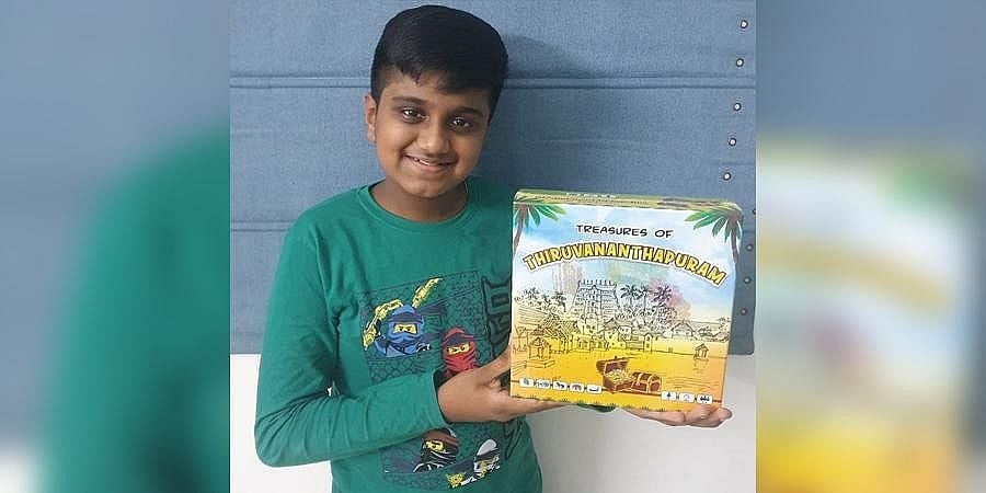 ಪದ್ಮನಾಭಸ್ವಾಮಿ ದೇಗುಲ ನಿಧಿ ಕಥಾನಕ ಆಧರಿಸಿ ಬೋರ್ಡ್ ಗೇಮ್ ಸೃಷ್ಟಿಸಿದ ಬೆಂಗಳೂರು ಬಾಲಕ