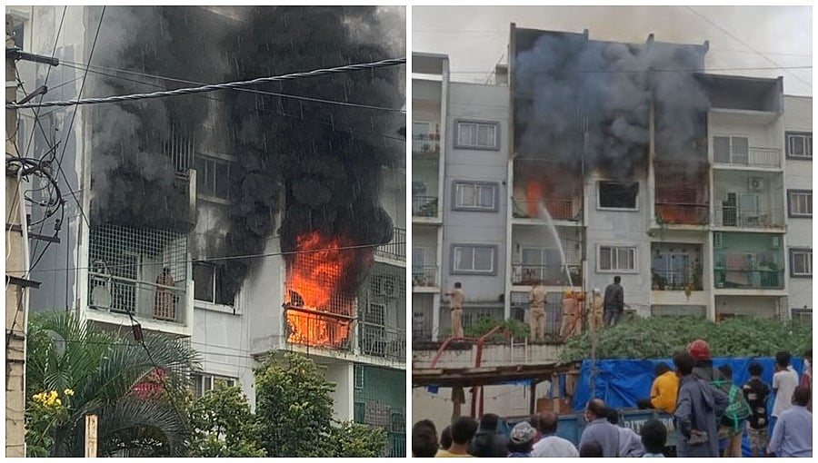 ಬೆಂಗಳೂರಿನ ಆಶ್ರಿತ್ ಅಪಾರ್ಟ್ಮೆಂಟ್ ನಲ್ಲಿ ಅಗ್ನಿ ಅವಘಡ: ವೃದ್ಧೆಯರಿಬ್ಬರ ಸಜೀವ ದಹನ: ಕನ್ನಡಪ್ರಭ.ಕಾಮ್
