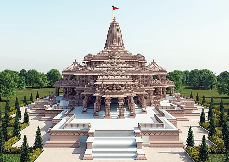 ಶ್ರೀರಾಮ ಜನ್ಮಭೂಮಿ ದೇವಾಲಯ ಬಿಂಬಿಸುವ ಚಿತ್ರಗಳು
