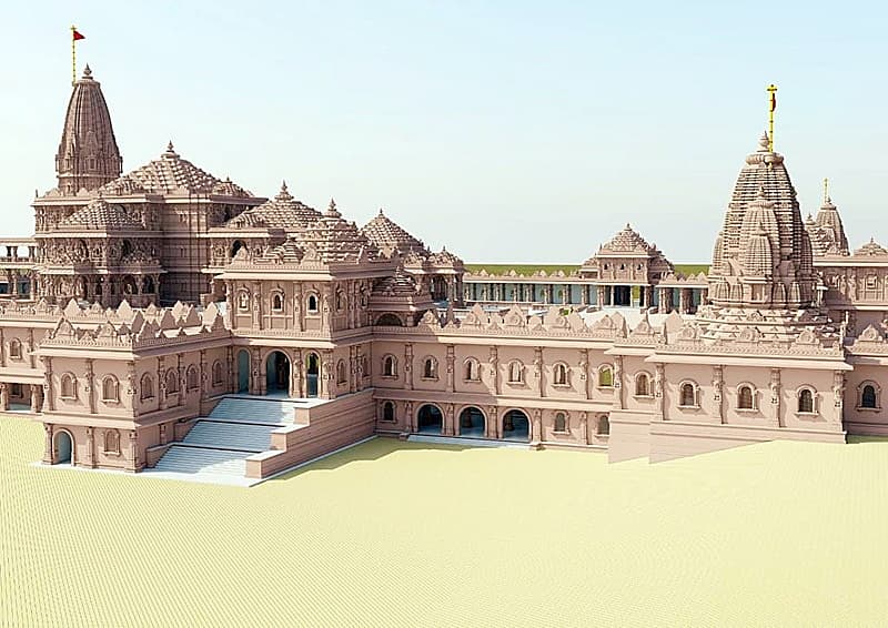 ಶ್ರೀರಾಮ ಜನ್ಮಭೂಮಿ ದೇವಾಲಯ ಬಿಂಬಿಸುವ ಚಿತ್ರಗಳು