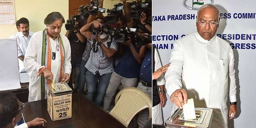 ಮತದಾನ ಮುಕ್ತಾಯ: ಯಾರಾಗ್ತಾರೆ ಕಾಂಗ್ರೆಸ್ ಅಧ್ಯಕ್ಷ; 'ನಿಷ್ಠಾವಂತ' ಖರ್ಗೆ? 'ಬದಲಾವಣೆಯ' ತರೂರ್?