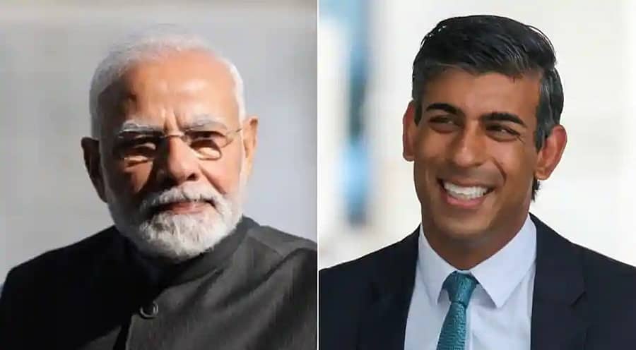 ಬ್ರಿಟನ್ ಪ್ರಧಾನಿ ಸುನಕ್ ಜೊತೆ ಪ್ರಧಾನಿ ಮೋದಿ ಮಾತು; ಎಫ್ ಟಿಎ ವಿಷಯ ಶೀಘ್ರ ಇತ್ಯರ್ಥಕ್ಕೆ ಉಭಯ ನಾಯಕರ ಒಪ್ಪಿಗೆ