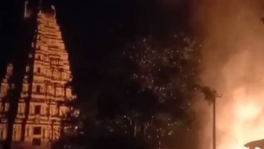 ಹಂಪಿಯಲ್ಲಿ ಅಗ್ನಿ ಅವಘಡ: ಛತ್ರ, ಹೋಟೆಲ್, 4 ಅಂಗಡಿಗಳು ಭಸ್ಮ