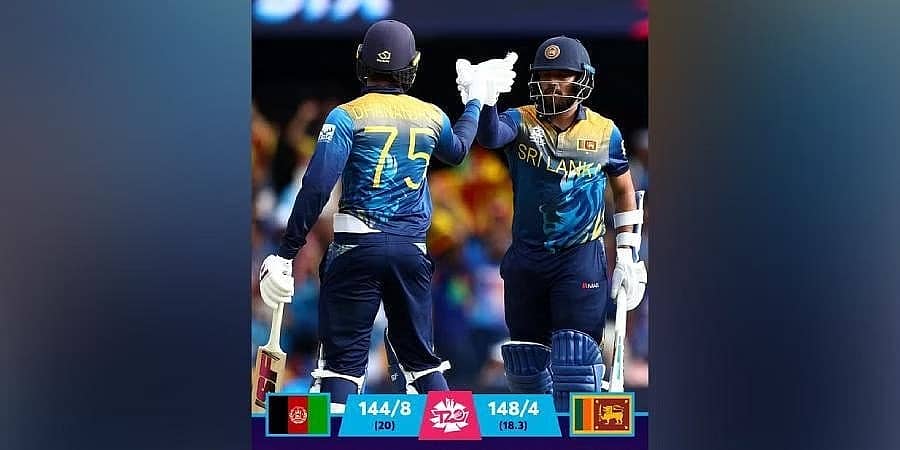ಟಿ20 ವಿಶ್ವಕಪ್; ಅಫ್ಘಾನಿಸ್ಥಾನದ ವಿರುದ್ಧ ಲಂಕಾಗೆ 6 ವಿಕೆಟ್ ಗಳ ಜಯ