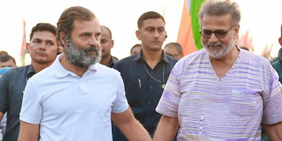 ಕಾಂಗ್ರೆಸ್ ಜೋಡೋ ಯಾತ್ರೆ, ರಾಹುಲ್ ಜೊತೆ ಮಹಾತ್ಮ ಗಾಂಧಿ ಮೊಮ್ಮಗ ತುಷಾರ್ ಗಾಂಧಿ ಹೆಜ್ಜೆ!