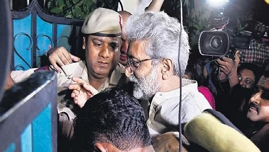 ಜೈಲಿನಿಂದ ಹೊರಬಂದ ಗೌತಮ್ ನವ್ಲಾಖಾ: ನವಿ ಮುಂಬೈನ ಸಿಪಿಐ ಕಚೇರಿಯಲ್ಲಿ ಗೃಹಬಂಧನ!