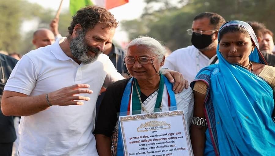 ಭಾರತ್ ಜೋಡೊ ಯಾತ್ರೆಯಲ್ಲಿ ಮೇಧಾ ಪಾಟ್ಕರ್: ಗುಜರಾತಿಗರ ಮೇಲೆ ರಾಹುಲ್ ಗಾಂಧಿಗೆ ಇರುವ ಹಗೆತನ ಸಾಬೀತು; ಬಿಜೆಪಿ ಕಿಡಿ