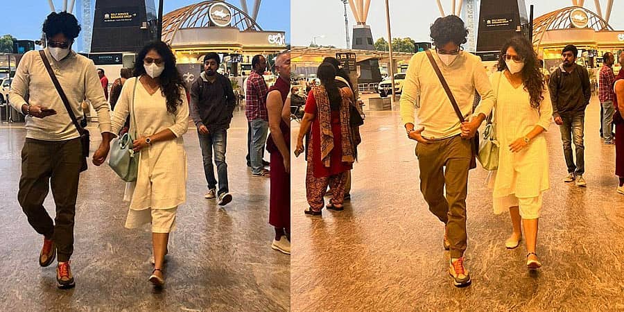 ವಿಮಾನ ನಿಲ್ದಾಣದಲ್ಲಿ ಕೈ-ಕೈ ಹಿಡಿದ ನಟ ವಸಿಷ್ಠ ಸಿಂಹ-ನಟಿ ಹರಿಪ್ರಿಯಾ: ವಿವಾಹ ಊಹಾಪೋಹಕ್ಕೆ ಮತ್ತೊಂದು ಇಂಬು
