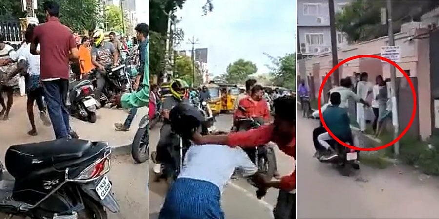 ಶಾಕಿಂಗ್ ವಿಡಿಯೋ: ಬೀದಿ ಕಾಮಣ್ಣರ ಹಾವಳಿ; ಪುತ್ರಿ ಕರೆದೊಯ್ಯಲು ಕಾಲೇಜಿಗೆ ಬಂದಿದ್ದ ತಂದೆ ಮೇಲೆ ಸಾಮೂಹಿಕ ಹಲ್ಲೆ!
