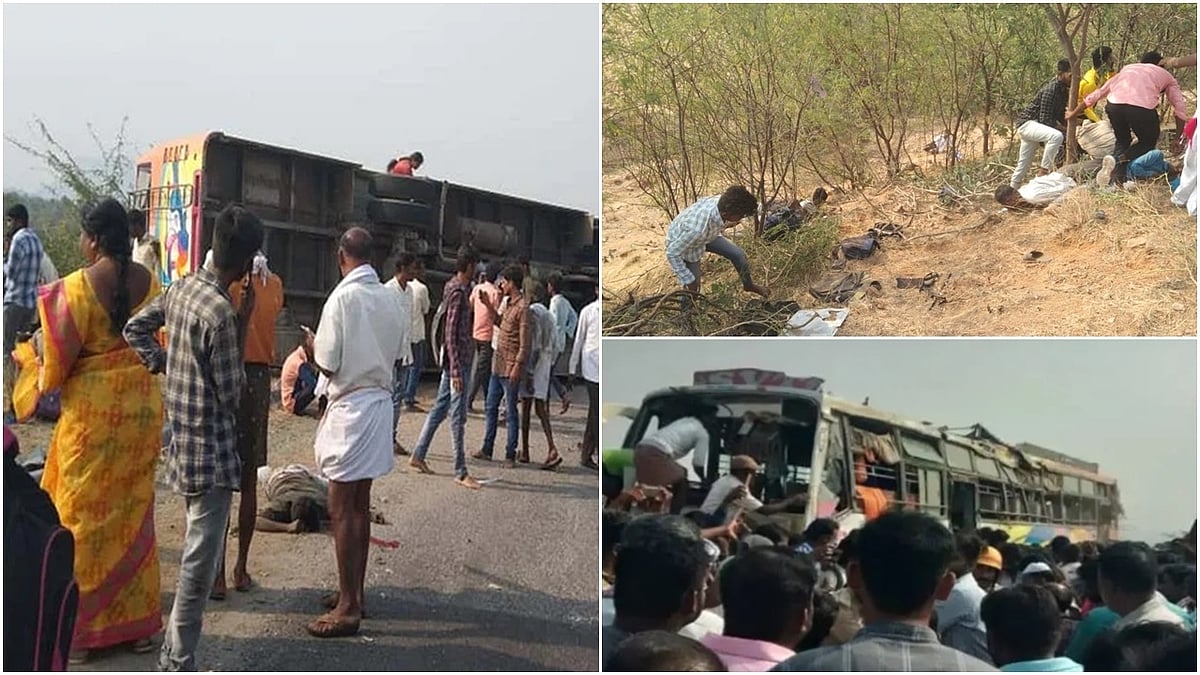 ಪಾವಗಡದಲ್ಲಿ ಭೀಕರ ಅಪಘಾತ: 5 ಮಂದಿ ದುರ್ಮರಣ. ಖಾಸಗಿ ಬಸ್ ಭೀಕರ ದುರಂತ ಪ್ರಕರಣದಲ್ಲಿ ತಪ್ಪಿತಸ್ಥರ ವಿರುದ್ಧ ಕಠಿಣ ಕ್ರಮ