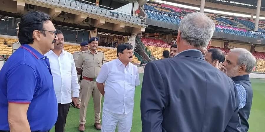 ಭಾನುವಾರ ಬೆಂಗಳೂರಲ್ಲಿ ಟಿ-20 ಪಂದ್ಯ: ಭದ್ರತೆ ಪರಿಶೀಲಿಸಿದ ಗೃಹ ಸಚಿವ ಆರಗ ಜ್ಞಾನೇಂದ್ರ