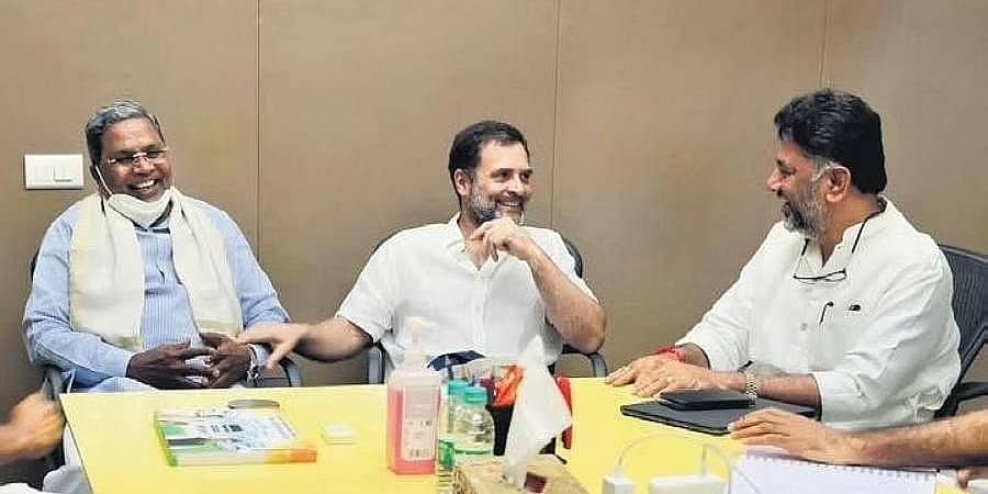 2023 ರಾಜ್ಯ ವಿಧಾನಸಭೆ ಚುನಾವಣೆಗೆ ಸಿದ್ಧತೆ: ಸಿದ್ದರಾಮಯ್ಯ, ಡಿ.ಕೆ.ಶಿವಕುಮಾರ್ ಜೊತೆ ರಾಹುಲ್ ಗಾಂಧಿ ಚರ್ಚೆ