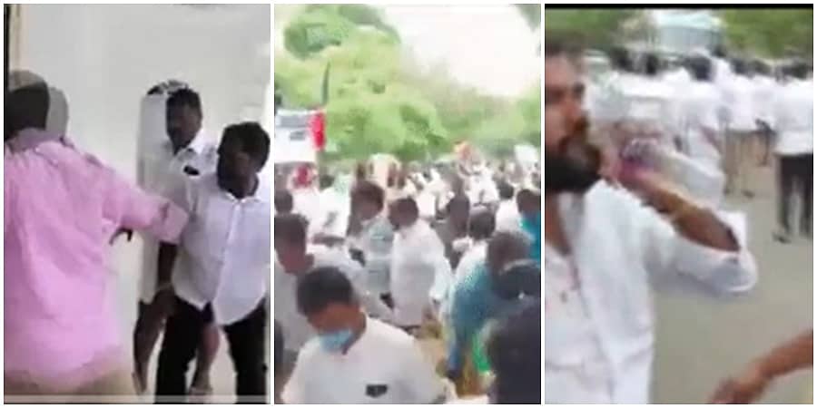ಚೆನ್ನೈ: ಪಳನಿಸ್ವಾಮಿ, ಪನ್ನೀರ್ ಸೆಲ್ವಂ ಬೆಂಬಲಿಗರ ಹೊಡೆದಾಟ; ಕಚೇರಿ ಬಾಗಿಲು ಧ್ವಂಸ, ಸೀಲ್! ವಿಡಿಯೋ