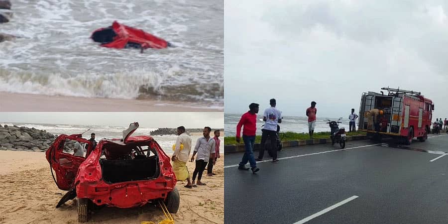 ಮರವಂತೆ ಬೀಚ್ ನಲ್ಲಿ ದುರಂತ: ಸಮುದ್ರಕ್ಕೆ ಉರುಳಿದ ಕಾರು. ಓರ್ವ ಸಾವು, ಇನ್ನೋರ್ವನಿಗಾಗಿ ತೀವ್ರ ಹುಡುಕಾಟ