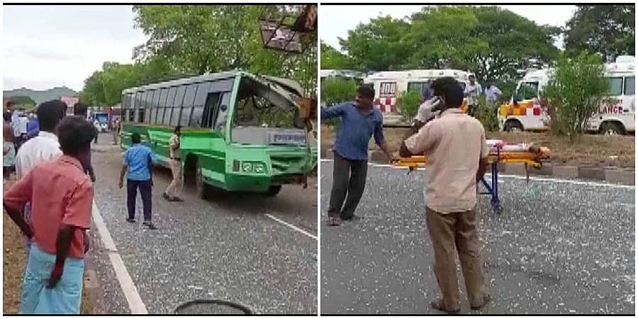 ತಮಿಳುನಾಡಿನ ಚೆಂಗಲ್ಪಟ್ಟುನಲ್ಲಿ ಭೀಕರ ಅಪಘಾತ: ಬಸ್ಸು ಲಾರಿಗೆ ಡಿಕ್ಕಿ ಹೊಡೆದು 6 ಮಂದಿ ಸಾವು, 10ಕ್ಕೂ ಅಧಿಕ ಮಂದಿಗೆ ಗಾಯ