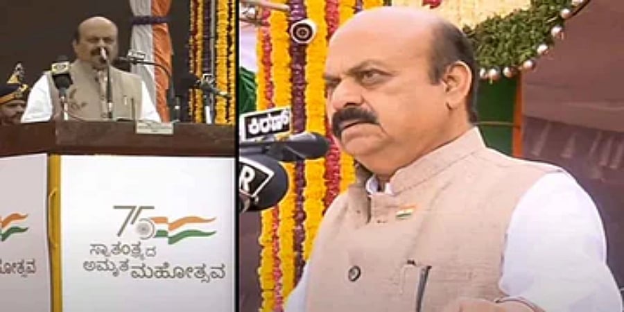 ನಮ್ಮ ಸರ್ಕಾರ ಬಂದಮೇಲೆ ರಾಜ್ಯ ಸುಧಾರಣೆಗೊಂಡಿದೆ: ಸ್ವಾತಂತ್ರ್ಯೋತ್ಸವದ ಧ್ವಜಾರೋಹಣ ನೆರವೇರಿಸಿದ ಬಸವರಾಜ ಬೊಮ್ಮಾಯಿ