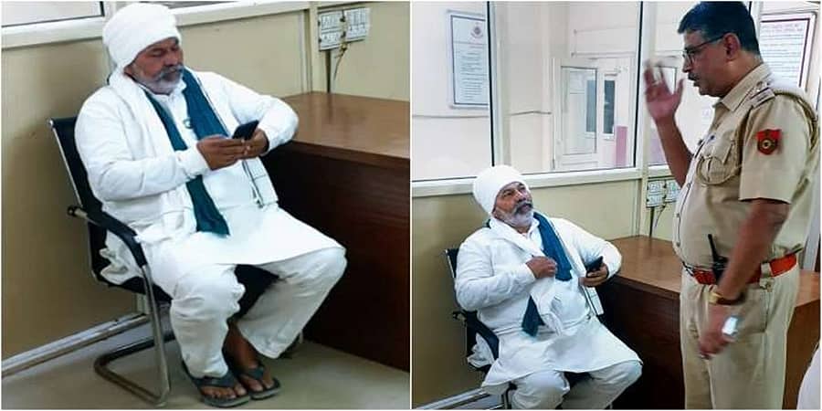 ನವದೆಹಲಿ: ಪೊಲೀಸ್ ಕಸ್ಟಡಿಯಲ್ಲಿ ರೈತ ಮುಖಂಡ ರಾಕೇಶ್ ಟಿಕಾಯತ್!