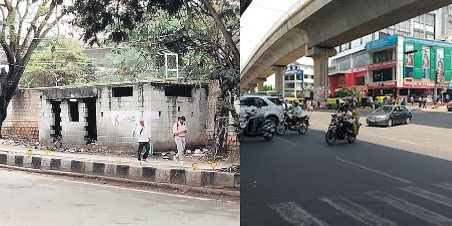 ಅರ್ಧಕ್ಕೆ ನಿಂತ ಶೌಚಾಲಯ ಕಾಮಗಾರಿ: ಪಾಲಿಕೆಗೆ ಸಾರ್ವಜನಿಕರ ಹಿಡಿಶಾಪ