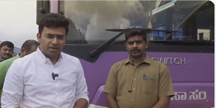 ಬೆಂಗಳೂರು: ಹೆಚ್ಚುವರಿ ಎಲೆಕ್ಟ್ರಿಕ್ ಬಸ್ ಗಳ ಪೂರೈಕೆಯಿಂದ ಸಾರ್ವಜನಿಕ ಸಾರಿಗೆ ವ್ಯವಸ್ಥೆಗೆ ಉತ್ತೇಜನ- ತೇಜಸ್ವಿ ಸೂರ್ಯ