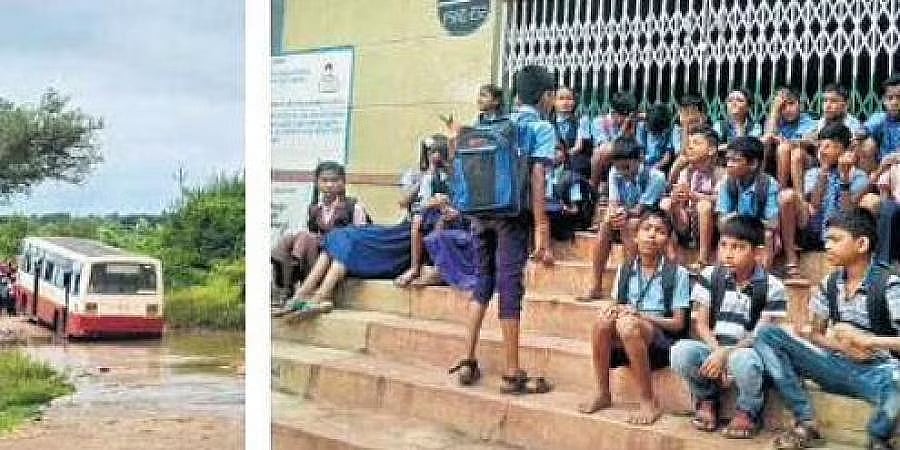 ಗದಗ: ಹದಗೆಟ್ಟ ರಸ್ತೆಗಳ ವಿರುದ್ಧ ಗ್ರಾಮ ಪಂಚಾಯಿತಿ ಕಚೇರಿಗೆ ಘೇರಾವ್ ಹಾಕಿದ ವಿದ್ಯಾರ್ಥಿಗಳು