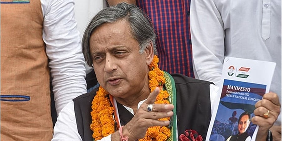 ಕಾಂಗ್ರೆಸ್ ಅಧ್ಯಕ್ಷೀಯ ಚುನಾವಣೆ: ತರೂರ್ ಪ್ರಣಾಳಿಕೆಯಲ್ಲಿ ಭಾರತದ ಭೂಪಟವೇ ಛಿದ್ರ!