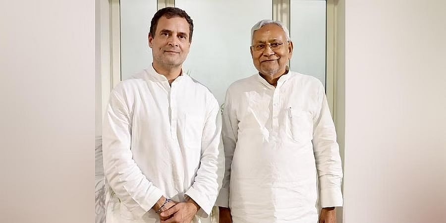 ನವದೆಹಲಿ: ರಾಹುಲ್ ಗಾಂಧಿ, ಕುಮಾರಸ್ವಾಮಿ ಭೇಟಿಯಾದ ನಿತೀಶ್ ಕುಮಾರ್