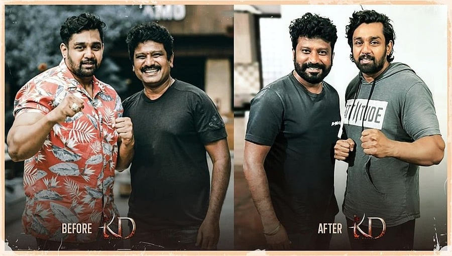 ಕೆ.ಡಿ ಸಿನಿಮಾಗಾಗಿ 23 ದಿನದಲ್ಲಿ 18 ಕೆಜಿ ತೂಕ ಇಳಿಸಿಕೊಂಡ ಧ್ರುವ ಸರ್ಜಾ!