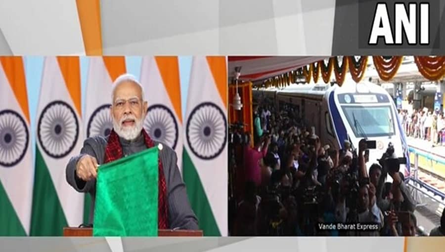 ಸಿಕಂದರಾಬಾದ್-ವಿಶಾಖಪಟ್ಟಣಂ ವಂದೇ ಭಾರತ್ ರೈಲಿಗೆ ಪ್ರಧಾನಿ ಮೋದಿ ಚಾಲನೆ