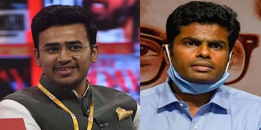 ಸಂಸದ ತೇಜಸ್ವಿ ಸೂರ್ಯ ವಿಮಾನದ ತುರ್ತು ಬಾಗಿಲು ತೆರೆದಿಲ್ಲ, ಕ್ಷಮೆಯೂ ಕೇಳಿಲ್ಲ: ತಮಿಳುನಾಡು ಬಿಜೆಪಿ ಅಧ್ಯಕ್ಷ ಅಣ್ಣಾಮಲೈ