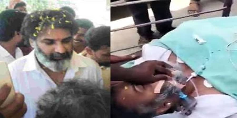 ಟಿಡಿಪಿ ಪಾದಯಾತ್ರೆಯಲ್ಲಿ ಕುಸಿದ ಬಿದ್ದ ತೆಲುಗು ನಟ ನಂದಮೂರಿ ತಾರಕರತ್ನ; ಆಸ್ಪತ್ರೆಗೆ ಕರೆದೊಯ್ಯುವ ವಿಡಿಯೋ ವೈರಲ್